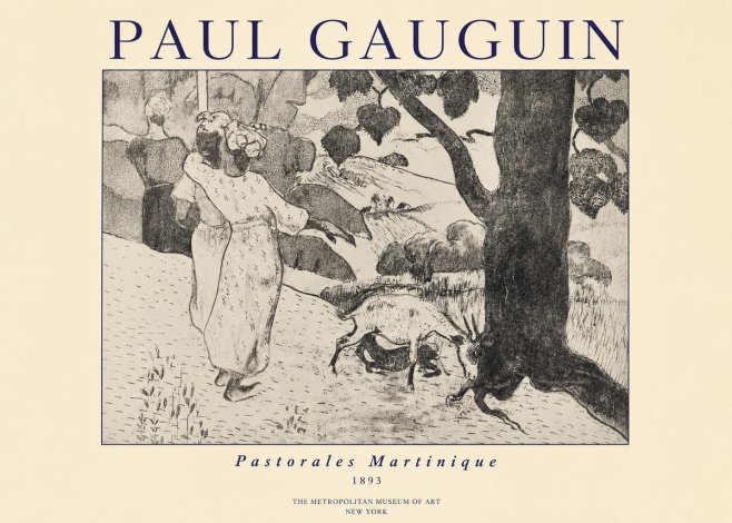 Paul Gauguin Pastorales Martinique No1 - Plakát