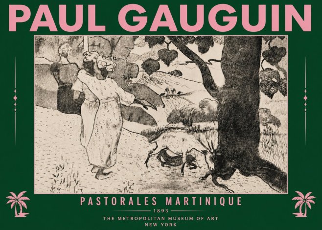 Paul Gauguin Pastorales Martinique No6 - Plakát