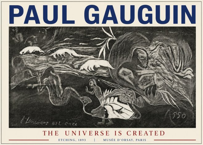Paul Gauguin The Universe Is Created I No4 - Plakát