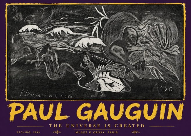 Paul Gauguin The Universe Is Created I No5 - Plakát