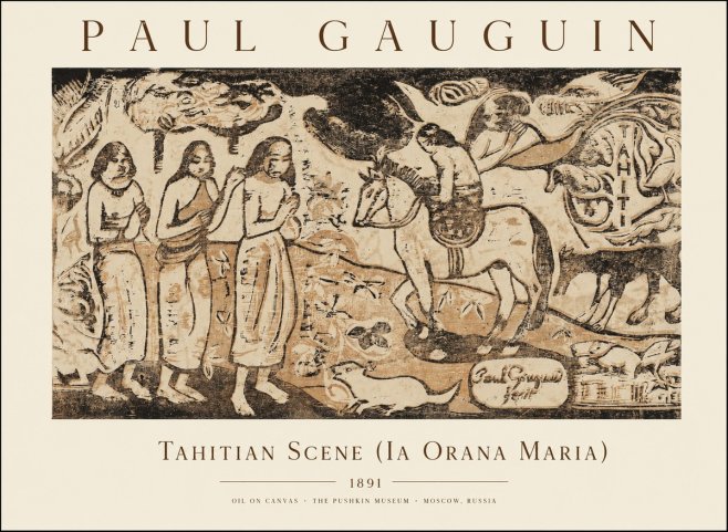 Paul Gauguin Tahitian Scene (Ia Orana Maria) No1 - Plakát