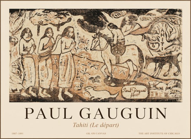 Paul Gauguin Tahitian Scene (Ia Orana Maria) No2 - Plakát