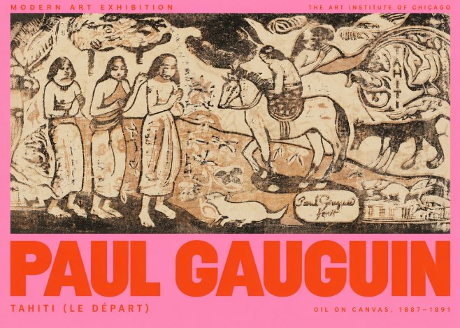 Paul Gauguin Tahitian Scene (Ia Orana Maria) No3 - Plakát
