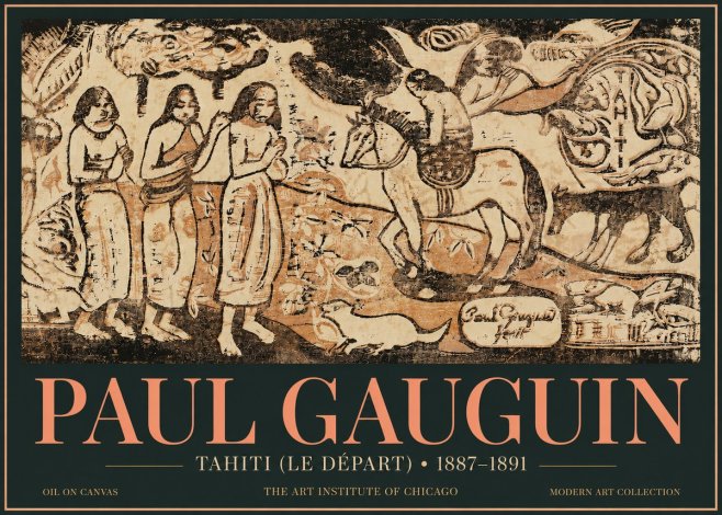Paul Gauguin Tahitian Scene (Ia Orana Maria) No4 - Plakát