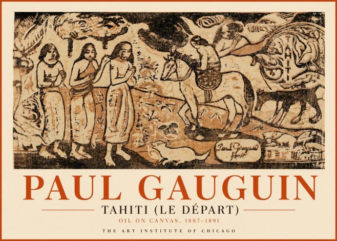 Paul Gauguin Tahitian Scene (Ia Orana Maria) No5 - Plakát