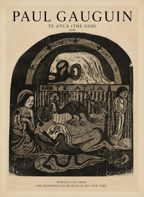 Paul Gauguin Te Atua (the God) No1 - Plakát