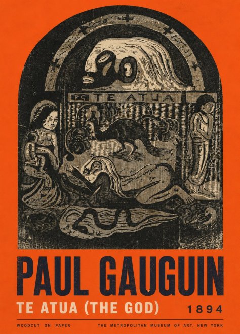 Paul Gauguin Te Atua (the God) No2 - Plakát