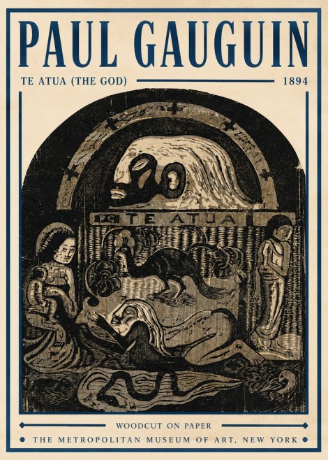 Paul Gauguin Te Atua (the God) No5 - Plakát