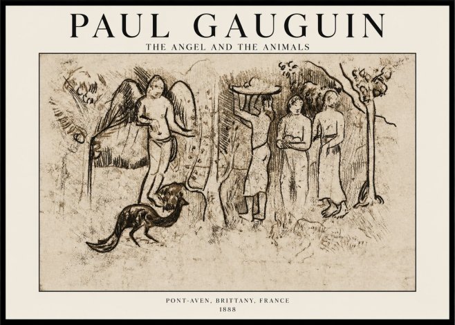 Paul Gauguin The Angel and the Animals No1 - Plakát