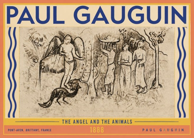 Paul Gauguin The Angel and the Animals No3 - Plakát
