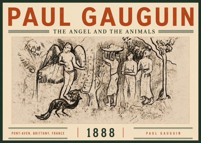 Paul Gauguin The Angel and the Animals No6 - Plakát