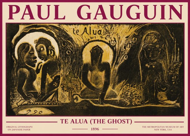 Paul Gauguin Te Alua (the Ghost) No3 - Plakát