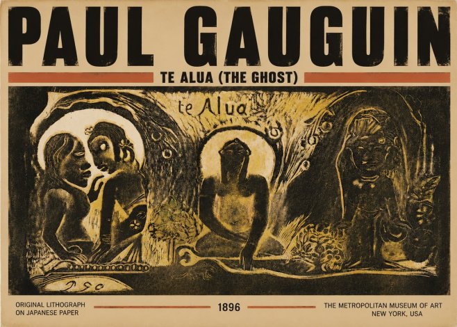 Paul Gauguin Te Alua (the Ghost) No4 - Plakát