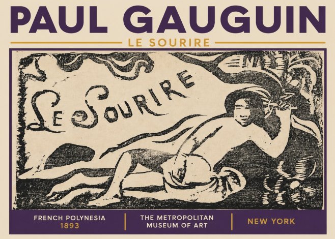 Paul Gauguin Le Sourire No3 - Plakát