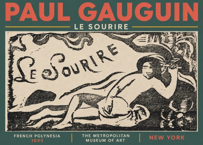 Paul Gauguin Le Sourire No4 - Plakát