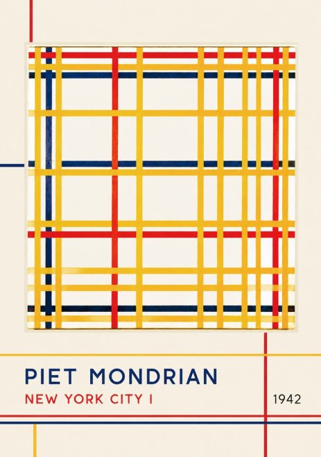 Piet Mondrian New York City I No3 - Plakát
