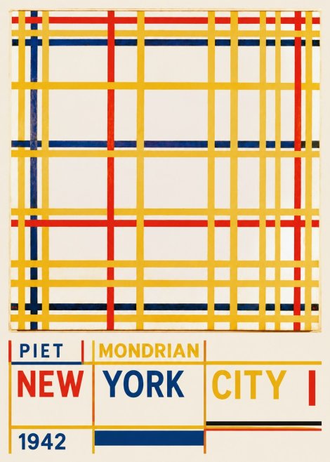Piet Mondrian New York City I No6 - Plakát