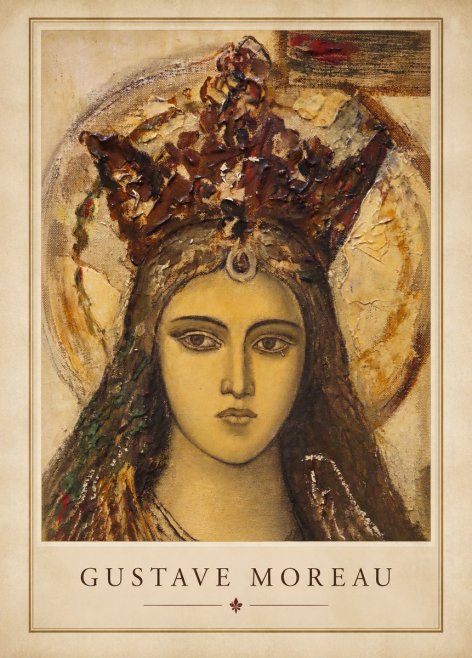 Gustave Moreau Head of a Woman with a Tiara No1 - Plakát