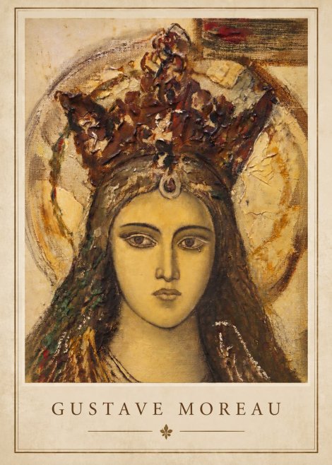 Gustave Moreau Head of a Woman with a Tiara No2 - Plakát