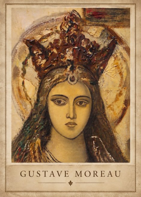 Gustave Moreau Head of a Woman with a Tiara No3 - Plakát