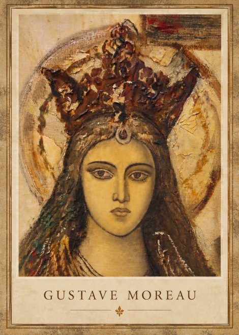 Gustave Moreau Head of a Woman with a Tiara No5 - Plakát