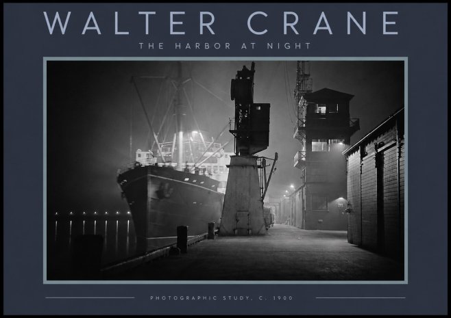 Walter Crane The Harbor at Night No3 - Plakát