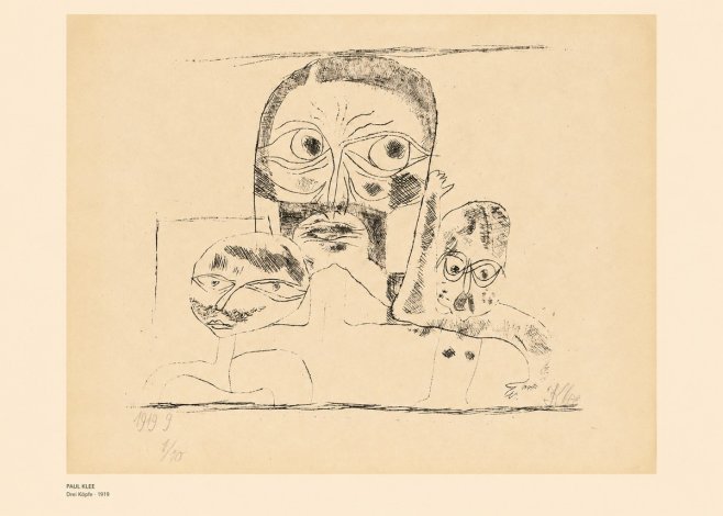Paul Klee Drei Köpfe No6 - Plakát