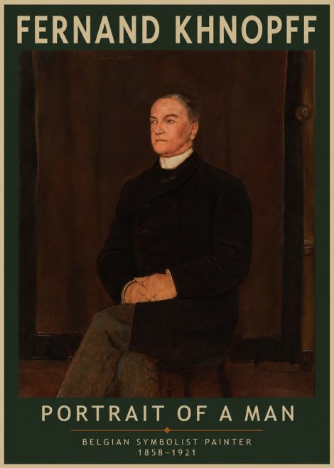 Fernand Khnopff Portrait of a Man No3 - Plakát