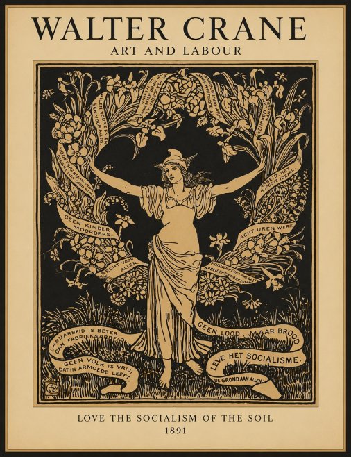 Walter Crane Art and Labour No1 - Plakát