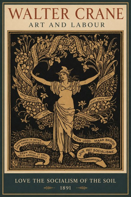 Walter Crane Art and Labour No2 - Plakát