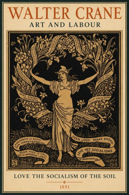 Walter Crane Art and Labour No4 - Plakát