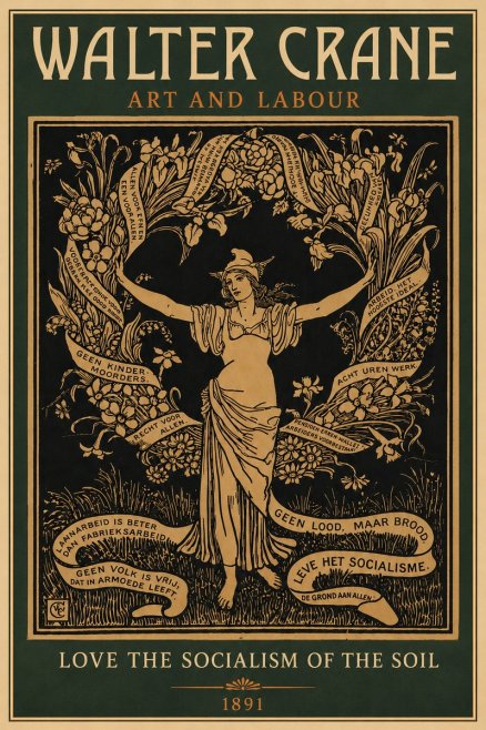 Walter Crane Art and Labour No5 - Plakát