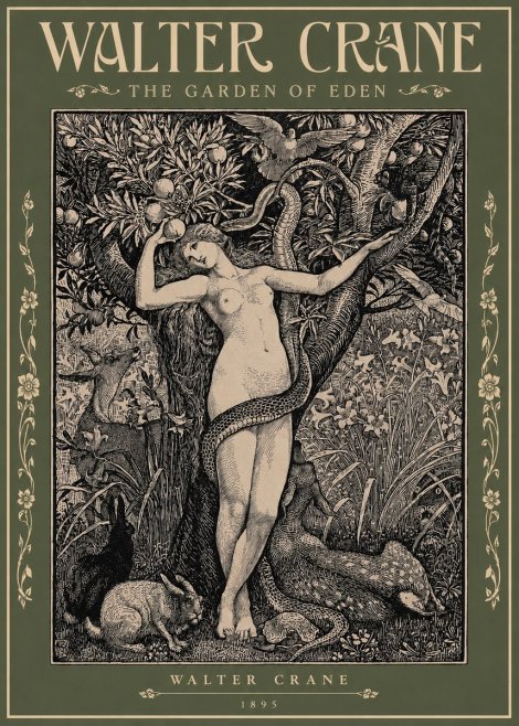 Walter Crane The Garden of Eden No2 - Plakát