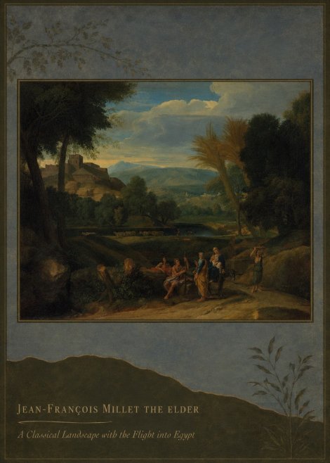 Jean-François Millet A Classical Landscape with the Flight into Egypt No3 - Plakát