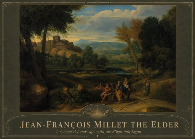 Jean-François Millet A Classical Landscape with the Flight into Egypt No4 - Plakát