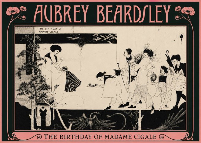 Aubrey Beardsley The Birthday of Madame Cigale No2 - Plakát