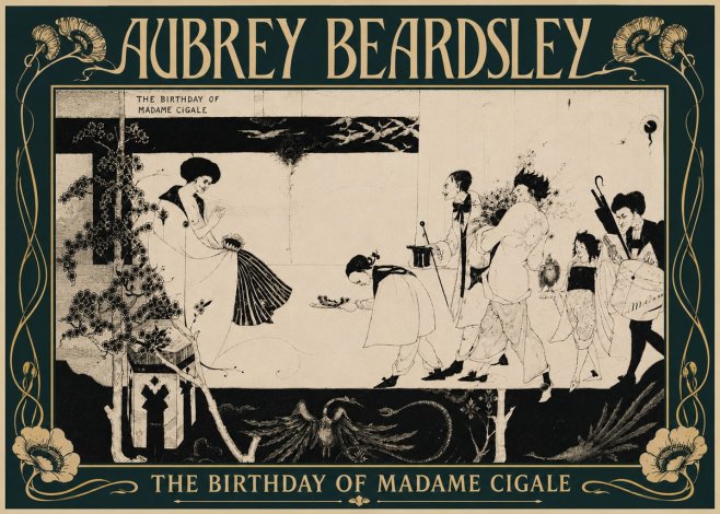 Aubrey Beardsley The Birthday of Madame Cigale No4 - Plakát