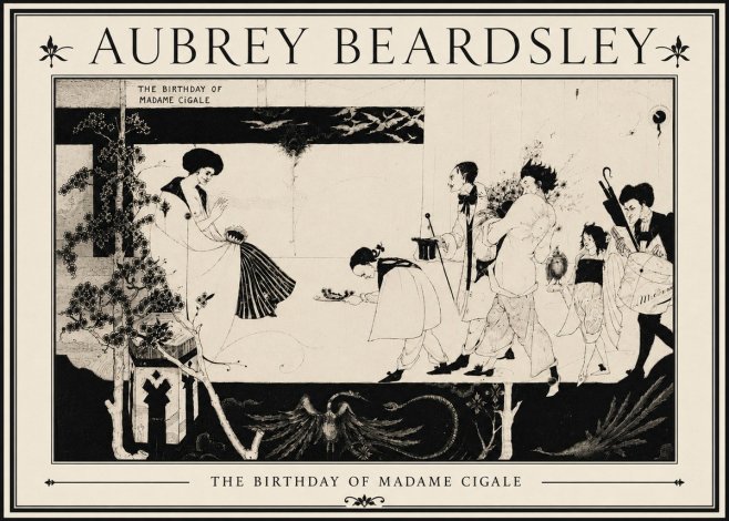 Aubrey Beardsley The Birthday of Madame Cigale No5 - Plakát
