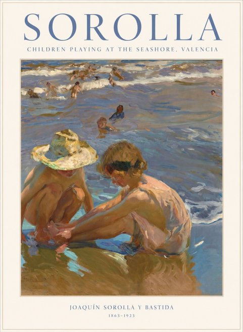 Sorolla Children at the Beach No1 - Plakát