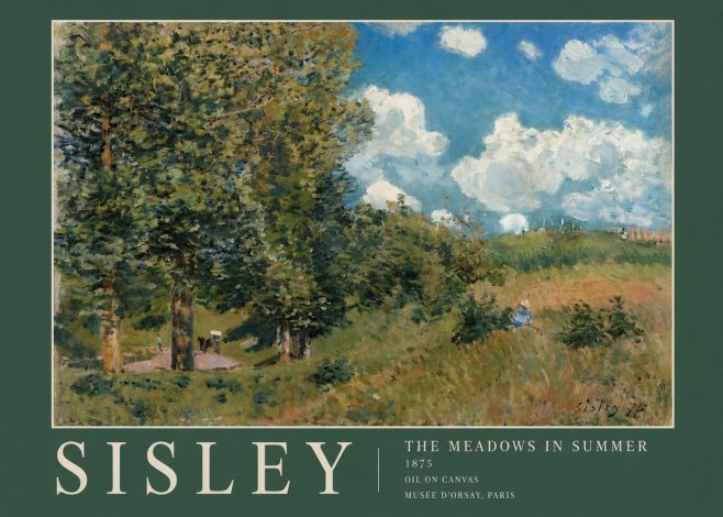 Sisley The Meadows in Summer, 1875 No2 - Plakát