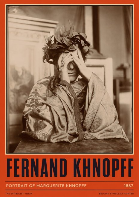 Fernand Khnopff Portrait of Marguerite Khnopff No2 - Plakát