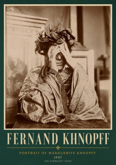 Fernand Khnopff Portrait of Marguerite Khnopff No5 - Plakát