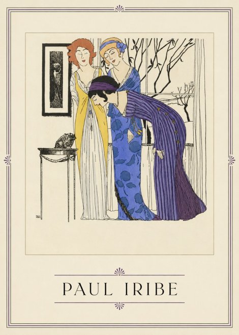 Paul Iribe Three Women and a Frog No1 - Plakát