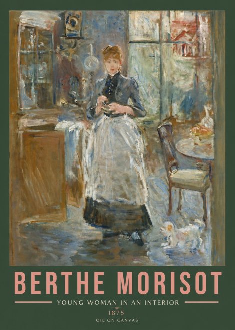 Berthe Morisot Young Woman in an Interior No4 - Plakát