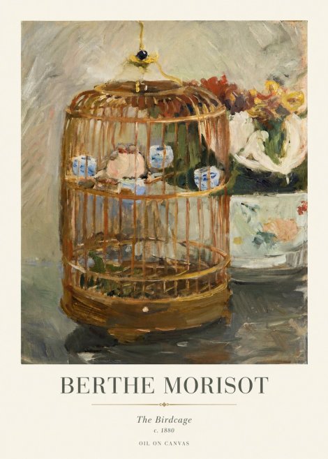Berthe Morisot The Birdcage I No1 - Plakát