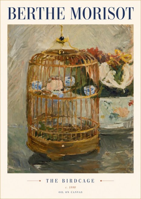 Berthe Morisot The Birdcage I No3 - Plakát