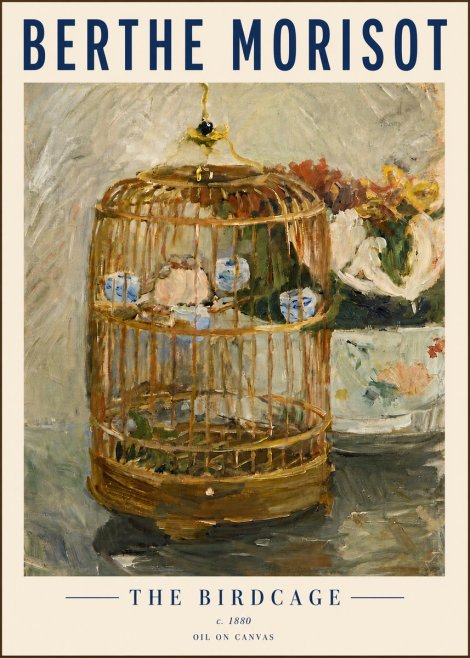 Berthe Morisot The Birdcage I No6 - Plakát
