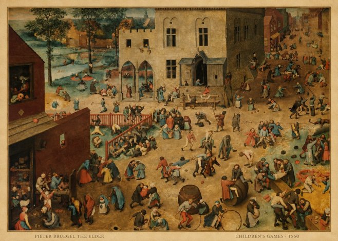 Pieter Bruegel Children's Games I No6 - Plakát