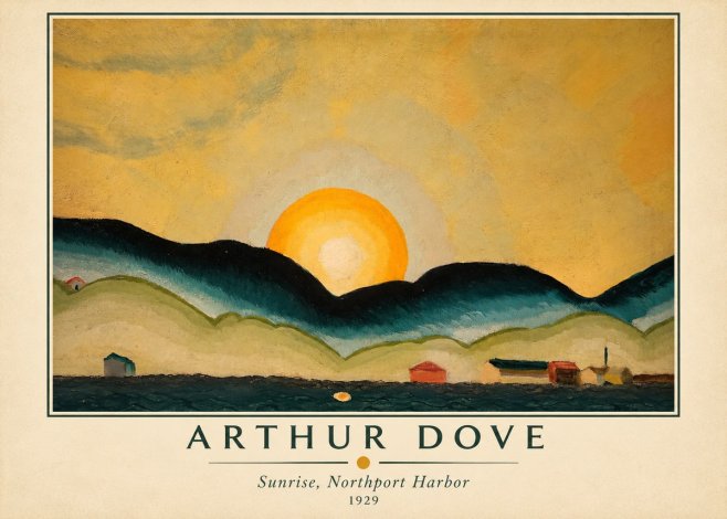 Arthur Dove Sunrise, Northport Harbor No3 - Plakát