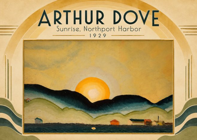 Arthur Dove Sunrise, Northport Harbor No6 - Plakát